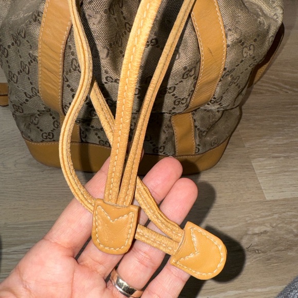 GUCCI VINTAGE CROSSBODY BUCKET BAG GG MONOGRAM - Picture 9 of 15
